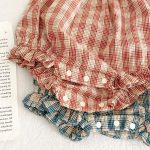 【66-100cm】セットアップ ベビー 女の子 フリル袖 チェック - 画像 (20)