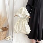 【66-90cm】サロペット 花柄 ふわふわ 帽子付き - 画像 (7)