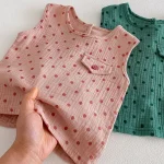 【80-130cm】セットアップ ベビー ノースリーブ ドット柄 - 画像 (5)