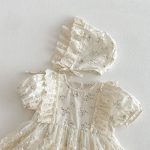 【66-90cm】ロンパース レース フラワー ベビー服 - 画像 (16)