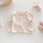 【73-120cm】カーディガンorデニムパンツ 柔らか クリーム シンプル - 画像 (8)