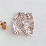 【73-120cm】ボーダーパンツ 可愛い 履きやすい 女の子 男の子 ボトムス - 画像 (4)