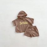 【80-120cm】セットアップ カジュアル レタープリント 半袖 上下セット - 画像 (14)