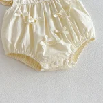 【66-140cm】 ロンパース or ワンピース ベビー フリル袖 リボン付き - 画像 (19)