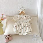 【66-100cm】ロンパース 花柄 半袖 女の子 おしゃれ - 画像 (5)