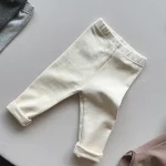 【80-130cm】レギンス パンツ ベビー 無地 シンプル - 画像 (3)