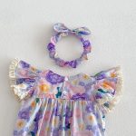 【66-140cm】ロンパース or ワンピース ベビー 女の子 フリルワッフル - 画像 (9)