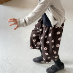 【80-130cm】パンツ 女の子 フラワー ワイドレッグ おしゃれ - 画像 (5)