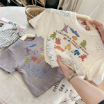 【80-130cm】半袖Ｔシャツ 女の子 プリント カートゥーン - 画像 (6)