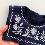 【66-90cm】ロンパース ベビー ナチュラル 花刺繍 スクエア襟 - 画像 (19)