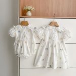 【66-130cm】ロンパースorワンピース フラワー柄 姉妹服 - 画像 (3)