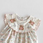 【66-90cm】ロンパース 熊さん 花柄 おしゃれ ベビー服 - 画像 (10)