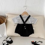 【66-90cm】サロペットorTシャツ カジュアル シンプル 赤ちゃん服 - 画像 (10)