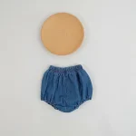 【66-100cm】デニムショートパンツ ベビー 韓国風 シンプル - 画像 (7)
