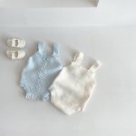 【66-100cm】ロンパース ニット編み シンプル 着心地良い ベビー服 - 画像 (8)
