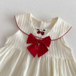 【73-120cm】ワンピース 蝶結び付き ノースリーブ 女の子 おしゃれ - 画像 (15)