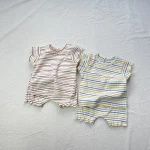 【73-100cm】セットアップ ベビー ボーダー - 画像 (3)