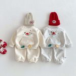 【73-100cm】セットアップ スマイル カジュアル 可愛い - 画像 (2)