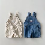 【73-120cm】サロペット デニム ショートパンツ