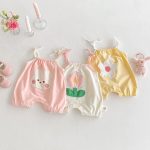 【66-90cm】サロペット フラワー柄 可愛い 赤ちゃん服 - 画像 (3)