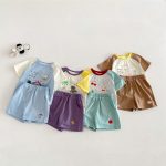 【73-120cm】セットアップ カラーバリ カートゥーン 可愛い ベビー服 - 画像 (13)
