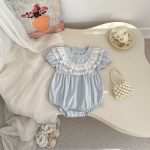 【66-90cm】ロンパース レース パフスリーブ おしゃれ ベビー服 - 画像 (4)
