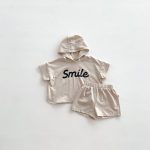 【80-120cm】セットアップ カジュアル レタープリント 半袖 上下セット - 画像 (12)