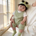 【73-100cm】サロペット ダブル ポケット 無地 カジュアル ベビー服 - 画像 (13)