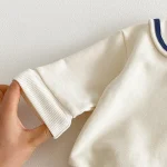 【73-110cm】スウェット セットアップ ベビー 男女兼用 セーラー風 バイカラー 熊柄 - 画像 (32)