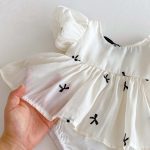 【66-90cm】ロンパース リボン付き パフスリーブ 可愛い 女の子 - 画像 (12)