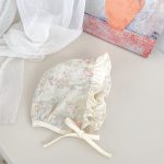 【66-90cm】ベビー 女の子 小花柄 レトロ フリル 帽子付き ロンパース - 画像 (4)