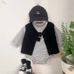 【66-90cm】ロンパース ベビー クールネック カートゥーン - 画像 (5)