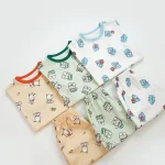 【90-130cm】セットアップ キッズ 半袖 動物柄 ルームウェア - 画像 (14)