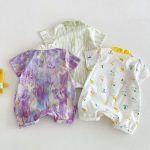 【66-90cm】オールインワン 総柄アート 可愛い ベビー服 - 画像 (10)