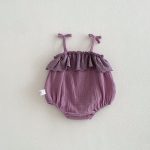 【66-90cm】キャミロンパース ふわふわ シンプル ベビー服 - 画像 (10)