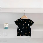 【73-100cm】半袖 Tシャツ ベビー 韓国風 月柄 - 画像 (8)