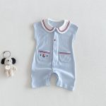 【66-90cm】オールインワン ダブルポケット セーラー 可愛い ベビー服 - 画像 (6)