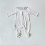 【66-90cm】ロンパース ベビー フォマールリボン 前開き - 画像 (6)