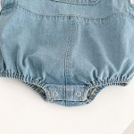 【66-90cm】サロペロンパース＆帽子 デニム オシャレ カジュアル - 画像 (17)