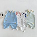 【66-90cm】ロンパース ノースリーブ カートゥーン 可愛い ベビー服