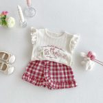 【73-120cm】トップスorパンツ ウサギ ロゴフリル おしゃれ - 画像 (6)