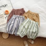 【66-100cm】ワイドパンツ ストライプ ゆったり 履きやすい ボトムス