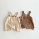 【73-100cm】サロペット ナチュラル 柔らかい シンプル ベビー服