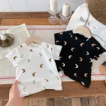 【73-100cm】半袖 Tシャツ ベビー 韓国風 月柄 - 画像 (3)