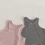 【80-130cm】セットアップ ベビー ボーダー ノースリーブ 着心地抜群 - 画像 (9)