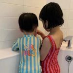 【90-140cm】水着 英字 バックストライプ 男の子 スイムウェア - 画像 (12)