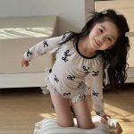 【100-140cm】水着 INS映え 韓国風 フリル リボン柄 - 画像 (11)