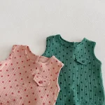 【80-130cm】セットアップ ベビー ノースリーブ ドット柄 - 画像 (16)