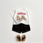 【90-150cm】Ｔシャツ レトロ クマ カジュアル トップス - 画像 (6)