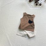 【80-130cm】セットアップ ベビー 男の子 ユニークポケット付き ノースリーブ - 画像 (10)